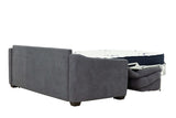 Stearns & Foster® Luca Dark Grey Queen Sleeper Sofa w/ Pocket Coil Mattress - Ornate Home