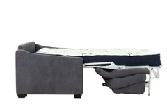 Stearns & Foster® Luca Dark Grey Queen Sleeper Sofa w/ Pocket Coil Mattress - Ornate Home