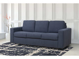 Stearns & Foster® Paolo Deep Blue Queen Sleeper Sofa w/ Memory Foam Mattress - Ornate Home