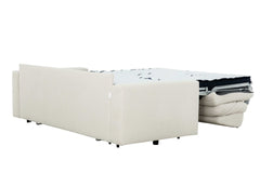 Stearns & Foster® Paolo Ivory Queen Sleeper Sofa w/ Memory Foam Mattress - Ornate Home