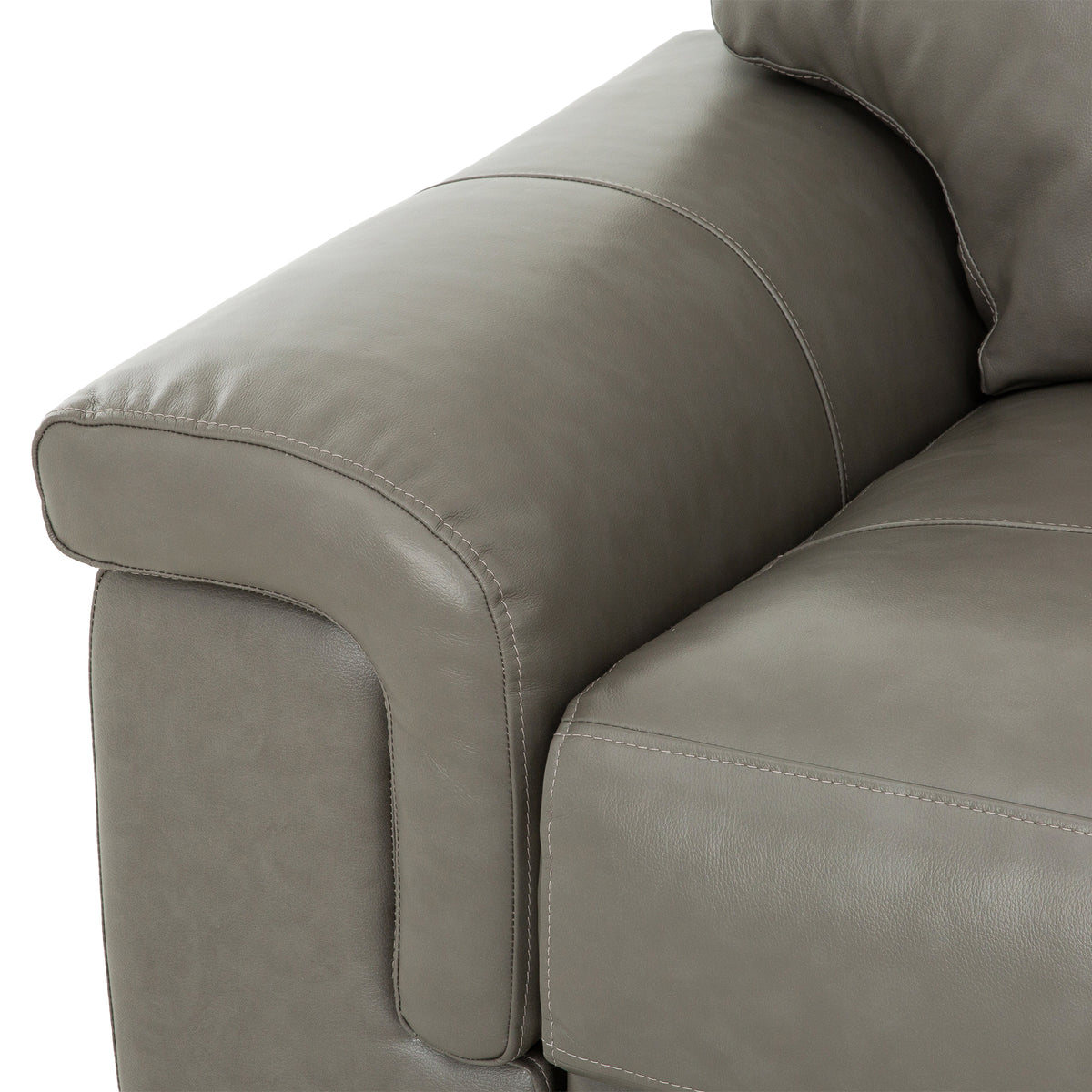 Stearns & Foster Weston Gray Leather Queen Sofa Bed - Ornate Home