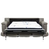 Stearns & Foster Weston Gray Leather Queen Sofa Bed - Ornate Home