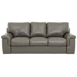 Stearns & Foster Weston Gray Leather Queen Sofa Bed - Ornate Home