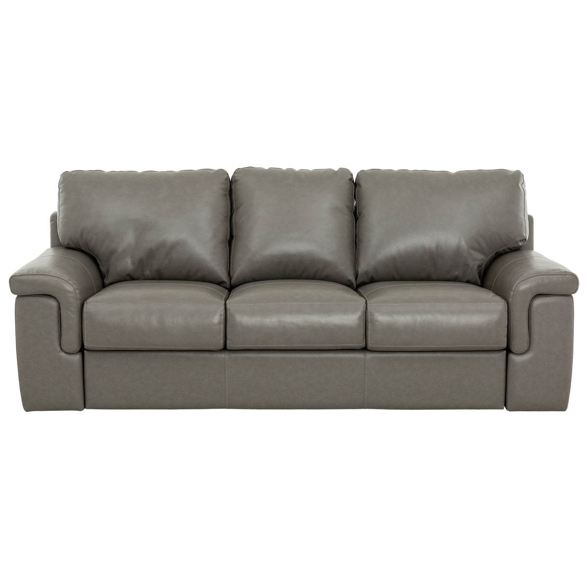 Stearns & Foster Weston Gray Leather Queen Sofa Bed - Ornate Home