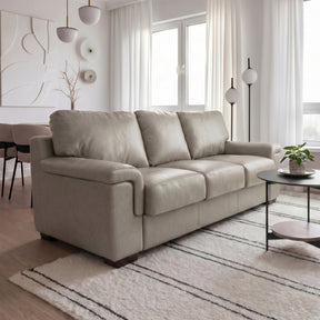 Stearns & Foster Weston Gray Leather Queen Sofa Bed - Ornate Home