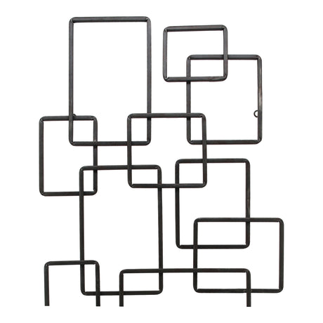 Steel Black Squares Wall Décor - Ornate Home