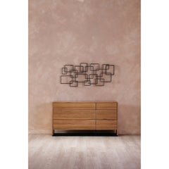 Steel Black Squares Wall Décor - Ornate Home