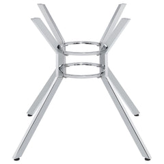 Steele Chrome Spoke Metal Dining Table Base - Ornate Home