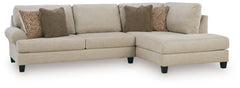Steelwater Retreat Latte 2-Piece Sectional with Chaise - Ornate Home