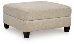 Steelwater Retreat Latte Oversized Accent Ottoman - Ornate Home