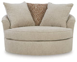 Steelwater Retreat Latte Oversized Swivel Accent Chair (Online Special Price) - Ornate Home