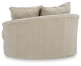 Steelwater Retreat Latte Oversized Swivel Accent Chair - Ornate Home