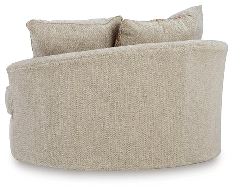 Steelwater Retreat Latte Oversized Swivel Accent Chair - Ornate Home