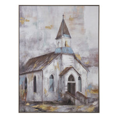 Steeple Blue/Brown Canvas - Ornate Home