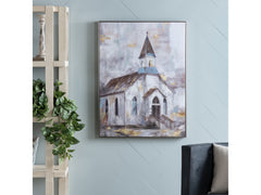 Steeple Blue/Brown Canvas - Ornate Home