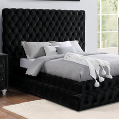 Stefania Black 4 Pc. Queen Bedroom Set - Ornate Home