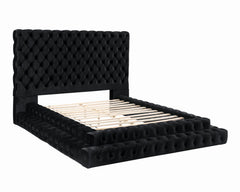 Stefania Black 5 Pc. Queen Bedroom Set w/ 2NS - Ornate Home
