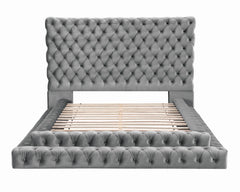 Stefania Gray 4 Pc. Queen Bedroom Set - Ornate Home