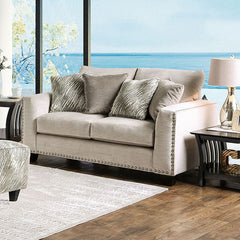 Stefano Light Mocha Loveseat - Ornate Home