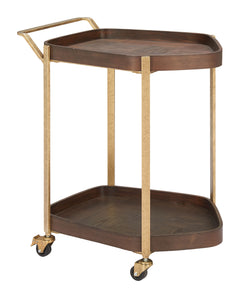 Stela Walnut Bar Cart - Ornate Home