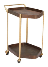 Stela Walnut Bar Cart