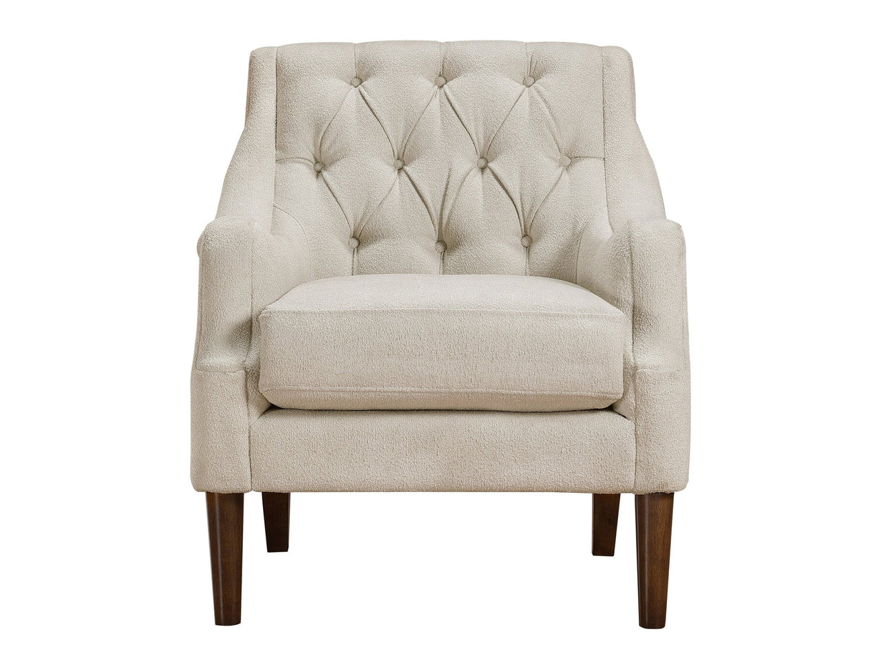 Stella Beige Boucle Accent Chair - Ornate Home