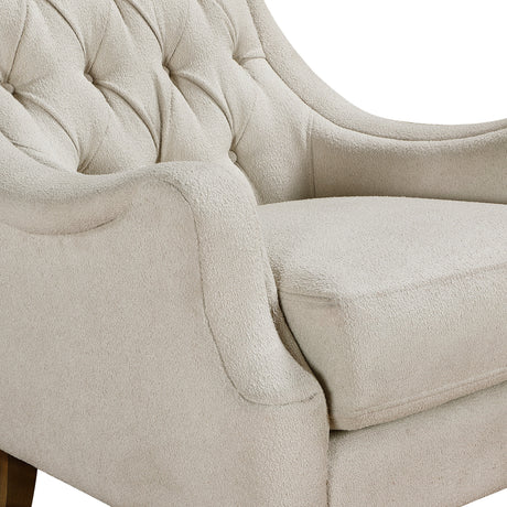 Stella Beige Boucle Accent Chair - Ornate Home