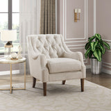 Stella Beige Boucle Accent Chair - Ornate Home