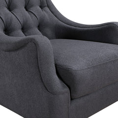 Stella Dark Gray Boucle Accent Chair - Ornate Home