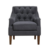 Stella Dark Gray Boucle Accent Chair - Ornate Home