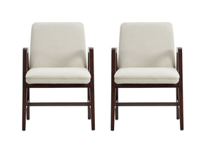 Stella Dining Armchair in Cream (set of 2) - Ornate Home