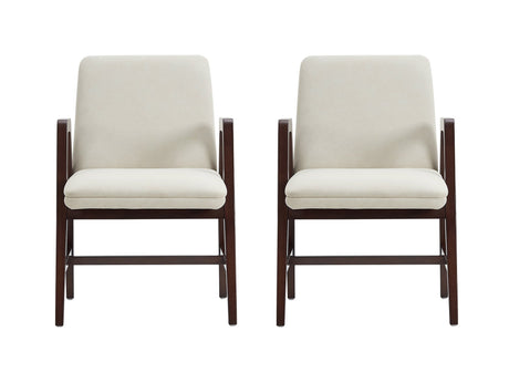 Stella Dining Armchair in Cream (set of 2) - Ornate Home
