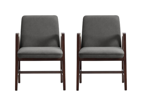 Stella Dining Armchair in Graphite (set of 2) - Ornate Home