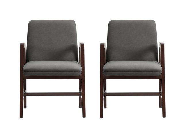 Stella Dining Armchair in Graphite (set of 2) - Ornate Home