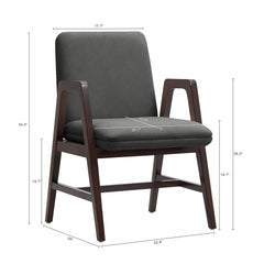 Stella Dining Armchair in Graphite (set of 2) - Ornate Home