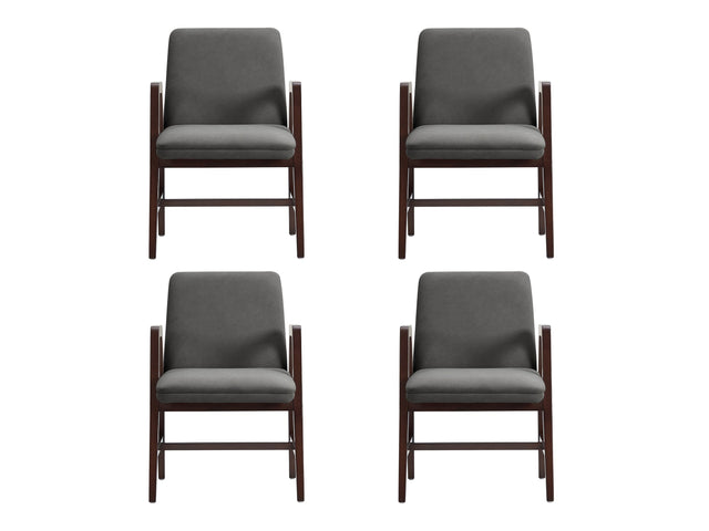 Stella Dining Armchair in Graphite (set of 4) - Ornate Home