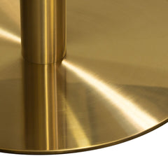 Stella Marble Round Bar Height Table Gold Leg - Ornate Home