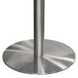 Stella Marble Round Bar Height Table Silver Leg - Ornate Home