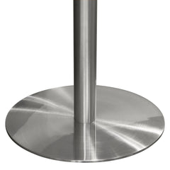 Stella Marble Round Bar Height Table Silver Leg - Ornate Home