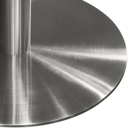 Stella Marble Round Bar Height Table Silver Leg - Ornate Home