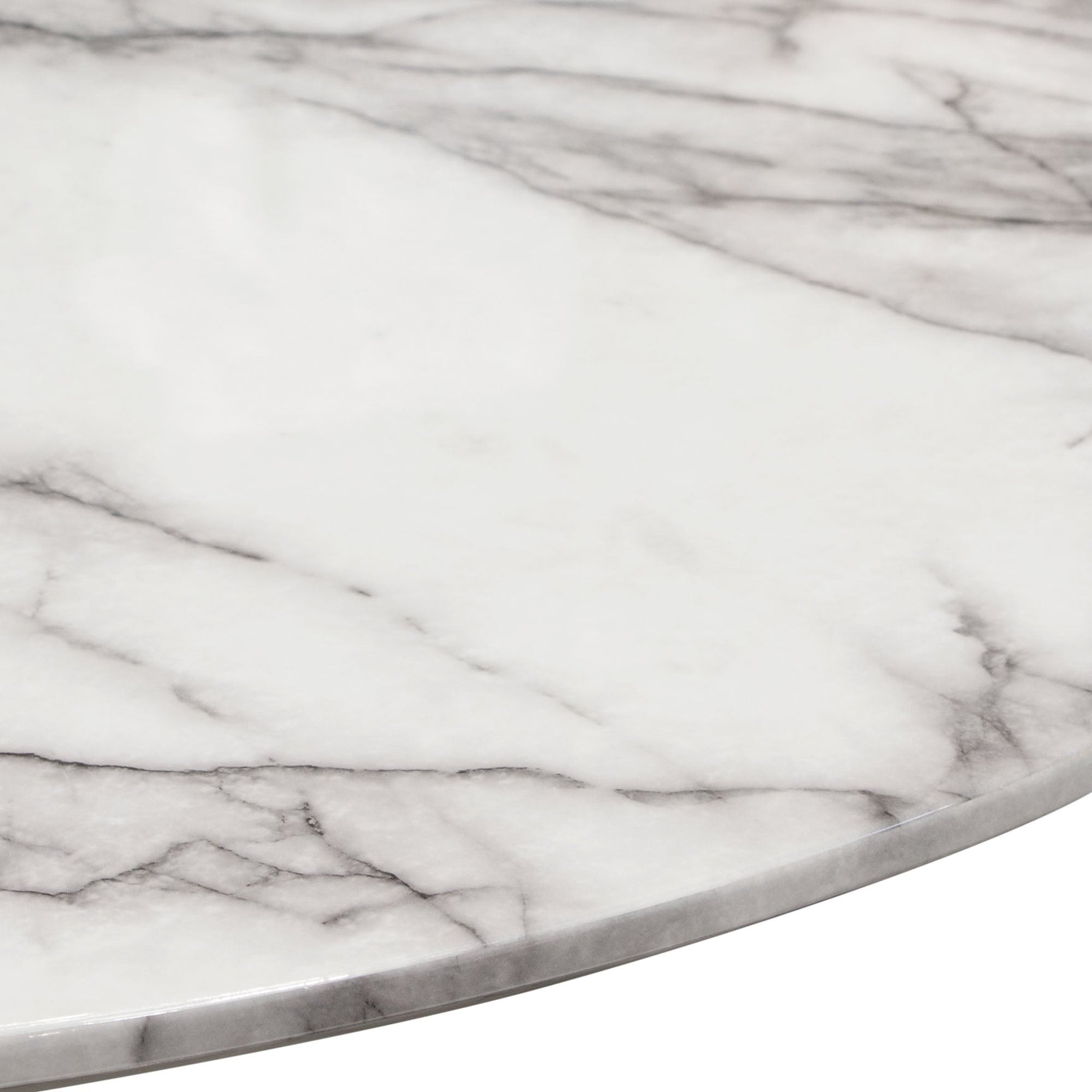 Stella Marble Round Bar Height Table Silver Leg - Ornate Home