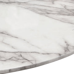 Stella Marble Round Bar Height Table Silver Leg - Ornate Home