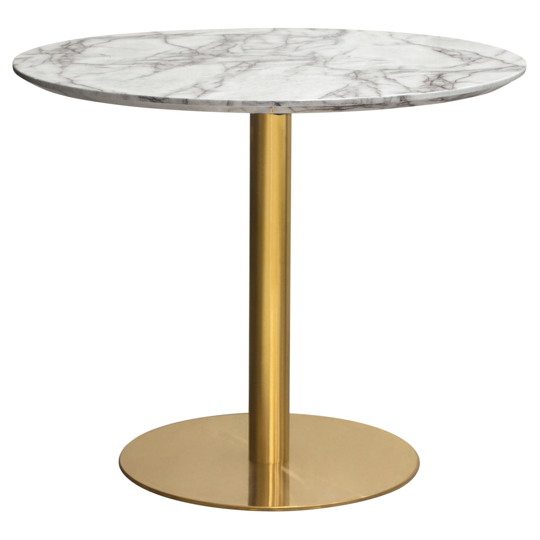 Stella Marble Round Dining Table Gold Leg - Ornate Home