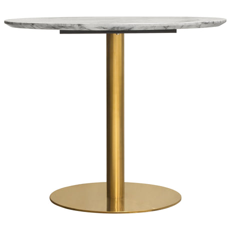 Stella Marble Round Dining Table Gold Leg - Ornate Home