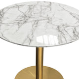 Stella Marble Round Dining Table Gold Leg - Ornate Home