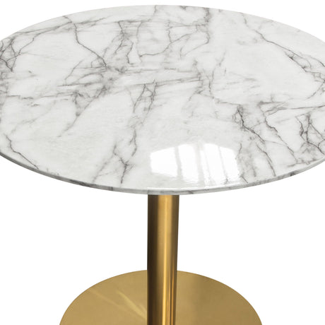 Stella Marble Round Dining Table Gold Leg - Ornate Home
