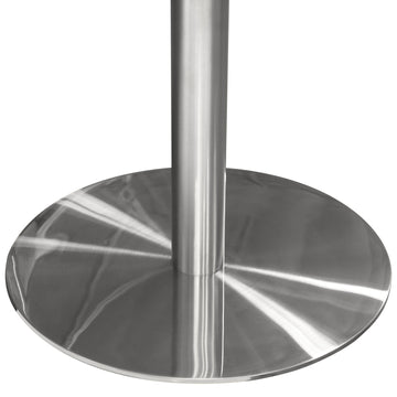 Stella Marble Round Dining Table Silver Leg - Ornate Home