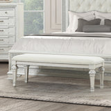 Stella Mia Creamy White Bedroom Bench - Ornate Home