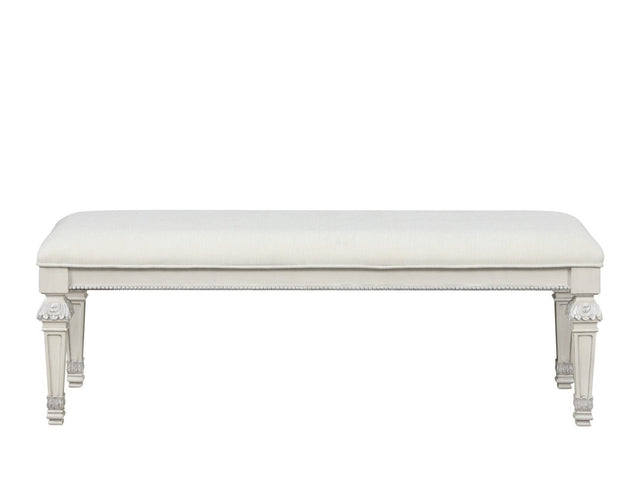Stella Mia Creamy White Bedroom Bench - Ornate Home
