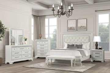 Stella Mia Creamy White Bedroom Bench - Ornate Home